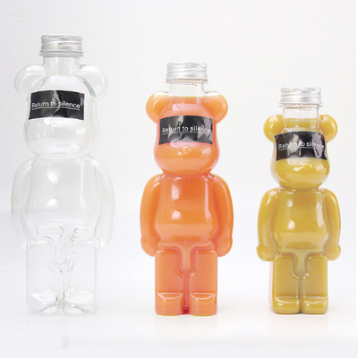 زجاجات برغي بلاستيكية من Bear Bubble Tea Voss Black 100 مل