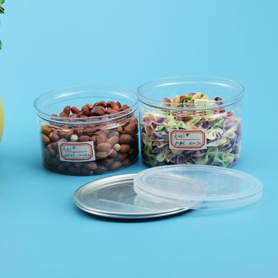 0.4 لتر 0.5 لتر سهلة الفتح غطاء PE بلاستيك برطمانات الطعام